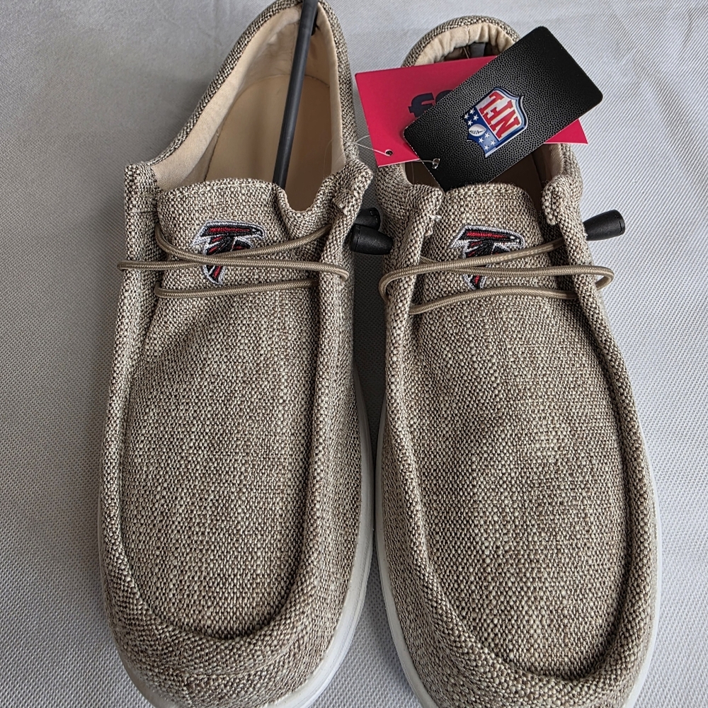FOCO Men's NFL Team Logo Lightweight Loafers Atlanta Falcons Size M 9/10 NWT